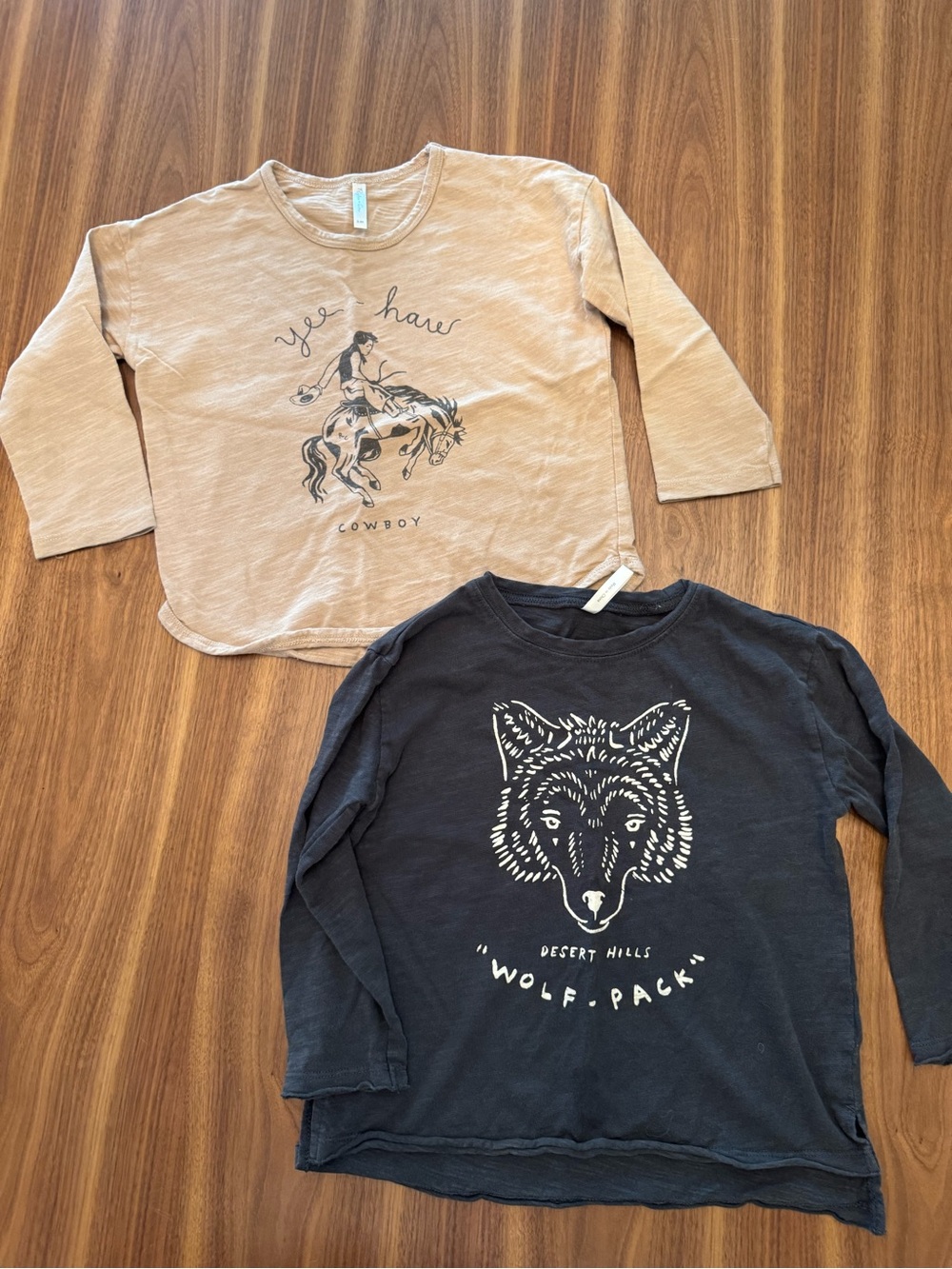Kids' Black Wolf Pack Long-Sleeve Tee